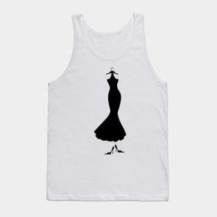 dress black and wight Tank Top